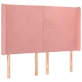 Tête de lit à LED Rose 147x16x118/128 cm Velours