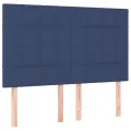 cadre de lit avec matelas Bleu 140x200 cm Tissu
