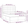 cadre de lit avec matelas Bleu 140x200 cm Tissu