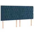 cadre de lit et matelas Bleu foncé 180x200cm Velours