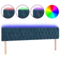 Tête de lit à LED Bleu foncé 180x7x78/88 cm Velours