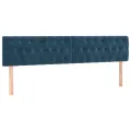 Tête de lit à LED Bleu foncé 180x7x78/88 cm Velours