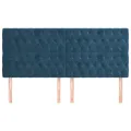 Têtes de lit 4 pcs Bleu foncé 90x7x78/88 cm Velours