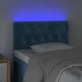 Tête de lit à LED Bleu foncé 80x7x78/88 cm Velours