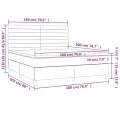 cadre de lit et matelas et LED Gris foncé 180x200 cm