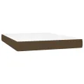 cadre de lit avec matelas Marron foncé 140x200 cm