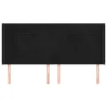 Tête de lit avec oreilles Noir 163x16x118/128 cm Velours