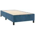 cadre de lit matelas LED Bleu foncé 90x200cm Velours