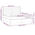 cadre de lit et matelas Vert foncé 180x200cm Velours