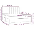 cadre de lit matelas et LED Noir 160x200 cm Velours