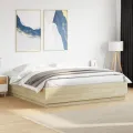 Cadre de lit avec lumières LED chêne sonoma 180x200 cm