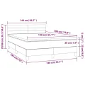 cadre de lit et matelas et LED Gris clair 140x190 cm