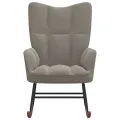 Chaise à bascule Gris clair Velours