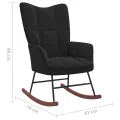Chaise à bascule Noir Velours