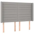 cadre de lit matelas LED Gris clair 140x190 cm Tissu