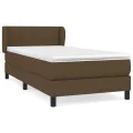 cadre de lit avec matelas Marron foncé 80x200 cm