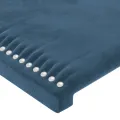 Tête de lit à LED Bleu foncé 160x5x118/128 cm Velours