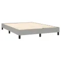 cadre de lit avec matelas Gris clair 140x190cm Tissu