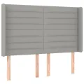cadre de lit matelas LED Gris clair 140x190 cm Tissu
