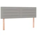cadre de lit avec matelas Gris clair 140x200cm Tissu