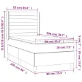 cadre de lit avec matelas Noir 90x200 cm Velours