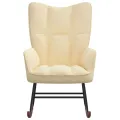 Chaise à bascule Blanc crème Velours