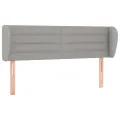 Tête de lit avec oreilles Gris clair 147x23x78/88 cm Tissu