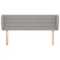 Tête de lit avec oreilles Gris clair 147x23x78/88 cm Tissu