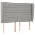 cadre de lit avec matelas Gris clair 140x190cm Tissu