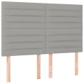 cadre de lit avec matelas Gris clair 140x200cm Tissu