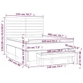 cadre de lit avec matelas Gris clair 140x200cm Tissu