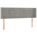 Tête de lit à LED Gris clair 147x16x78/88 cm Velours