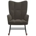 Chaise à bascule Gris foncé Velours