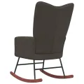 Chaise à bascule Gris foncé Velours