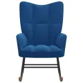 Chaise à bascule Bleu Velours