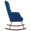 Chaise à bascule Bleu Velours