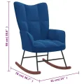 Chaise à bascule Bleu Velours