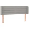 Tête de lit à LED Gris clair 147x16x78/88 cm Tissu