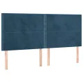 cadre de lit et matelas Bleu foncé 160x200cm Velours