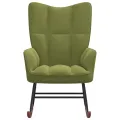 Chaise à bascule Vert clair Velours