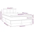 cadre de lit avec matelas Noir 120x200 cm Velours