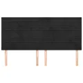 Têtes de lit 4 pcs Noir 90x5x78/88 cm Velours