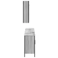Ensemble d'armoires de salle de bain 3 pcs sonoma gris