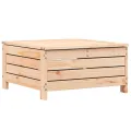 Repose-pied de jardin avec coussin bois de pin massif