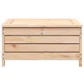 Repose-pied de jardin avec coussin bois de pin massif