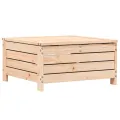 Repose-pied de jardin avec coussin bois de pin massif