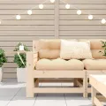 Canapé de jardin accoudoir avec coussin bois massif de pin