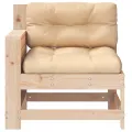 Canapé de jardin accoudoir avec coussin bois massif de pin