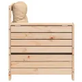 Canapé de jardin accoudoir avec coussin bois massif de pin