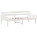 Lit de jour blanc 100x200 cm bois de pin massif